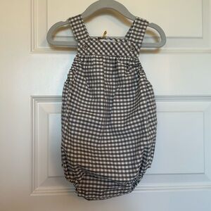 Beatrice and Bee Unisex Gingham Nicholas Romper